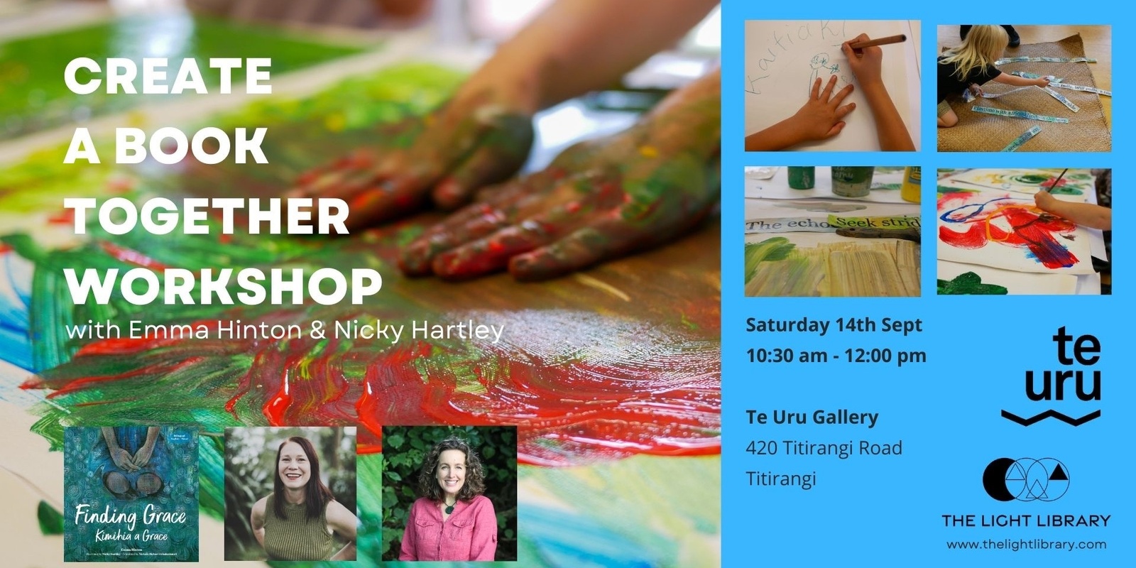 Banner image for Create a Book Together - 14th Sept at Te Uru Gallery