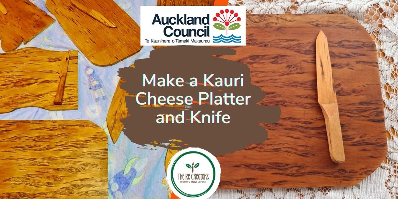 Banner image for Make a Kauri Cheese Platter and Cheese Knife, West Auckland RE: MAKERSPACE, Saturday 30 November, 10am - 3pm