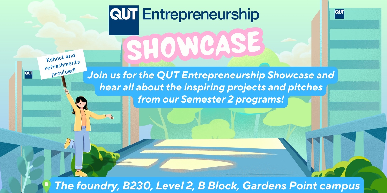 Banner image for QUT Entrepreneurship Pitch Showcase - OCTOBER