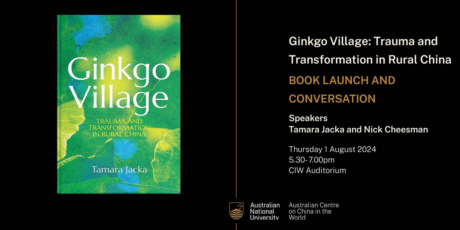 Banner image for Ginkgo Village: Trauma and Transformation in Rural China - Book Launch and Conversation