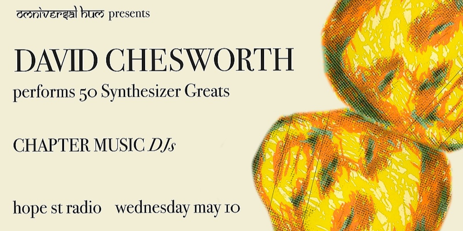Banner image for David Chesworth performs 50 Synthesizer Greats