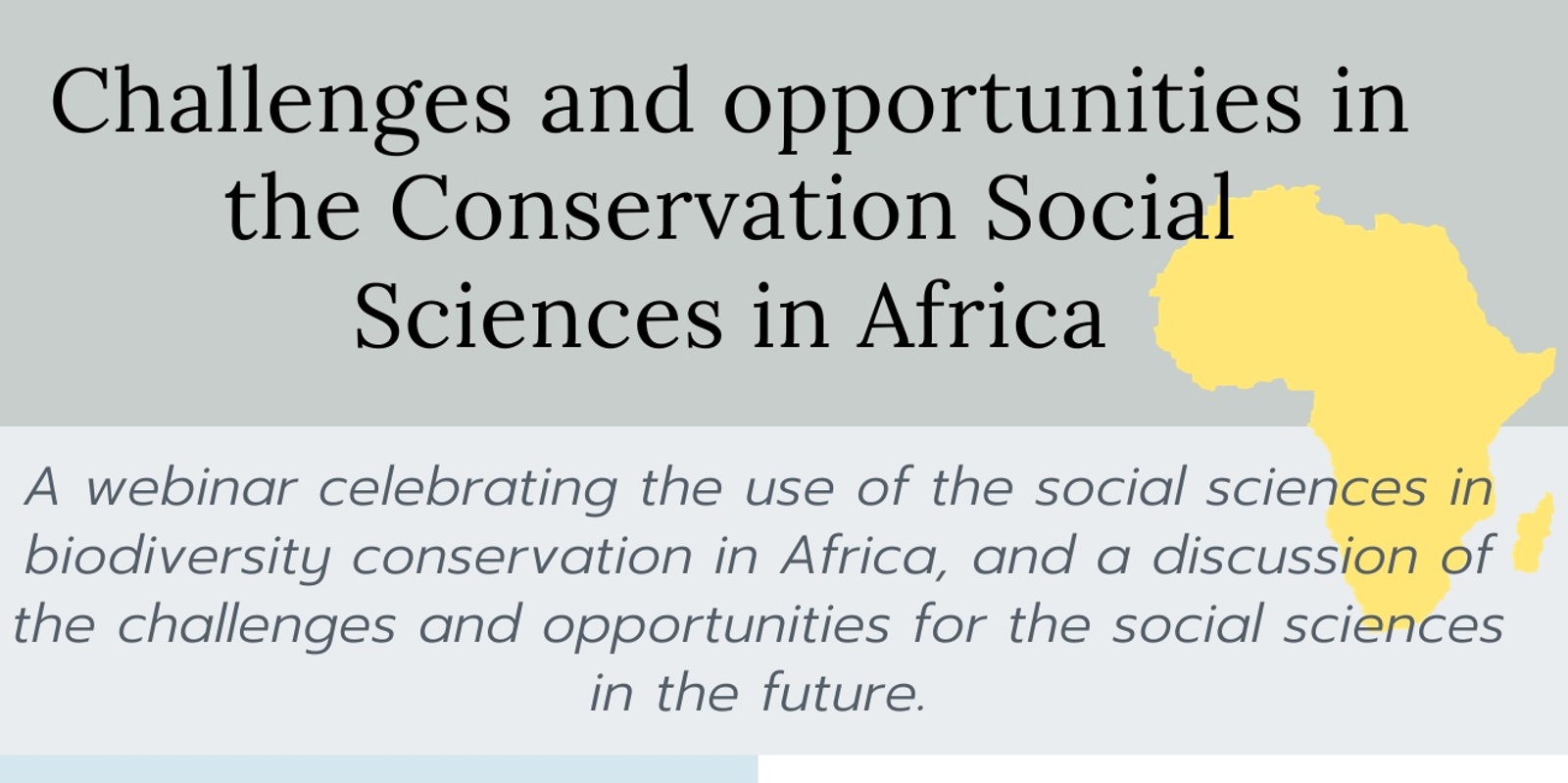 Banner image for Challenges and opportunities in the Conservation Social Sciences across the African Region