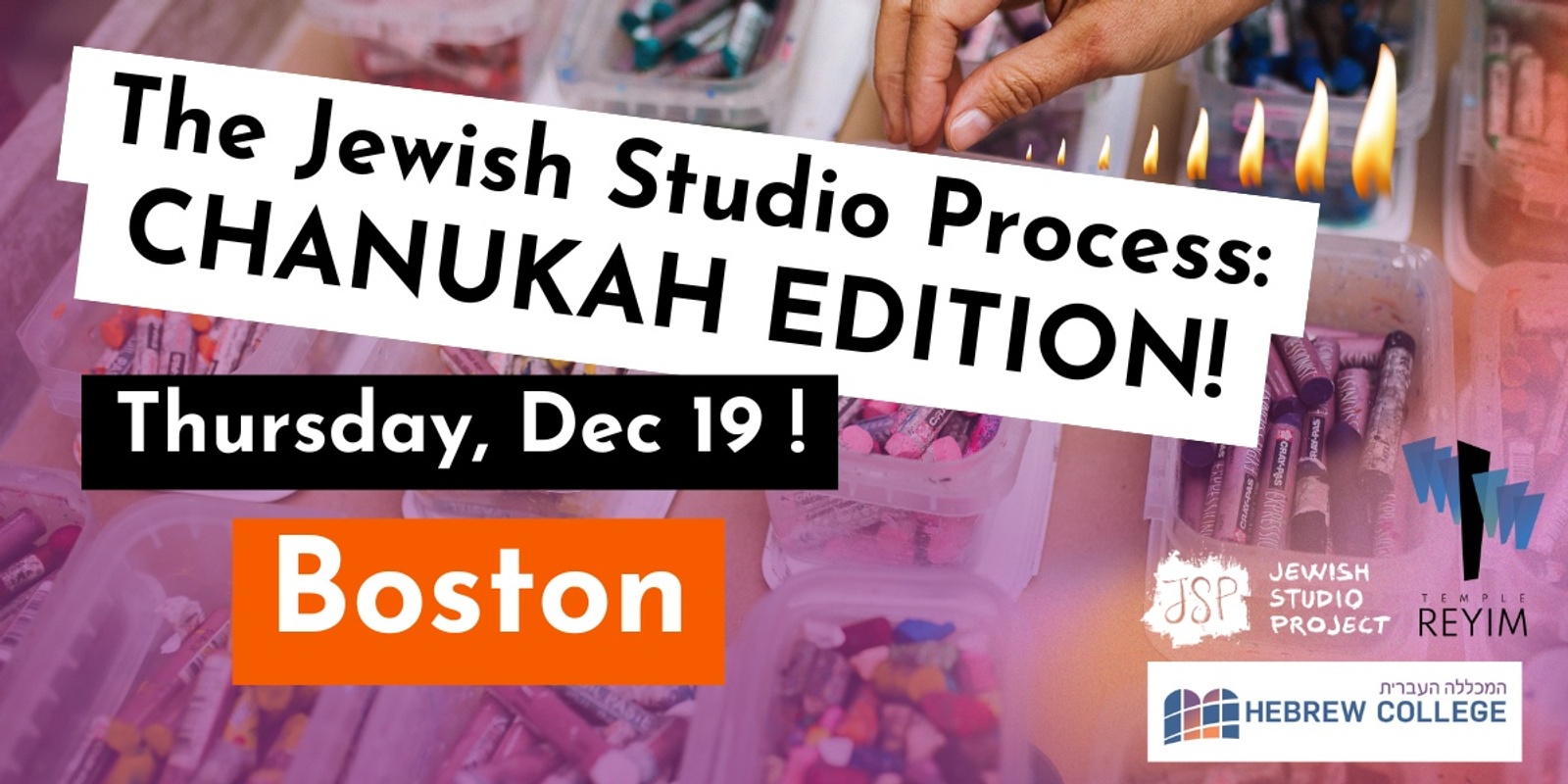 Banner image for The Jewish Studio Process: Chanukah Edition! - BOSTON