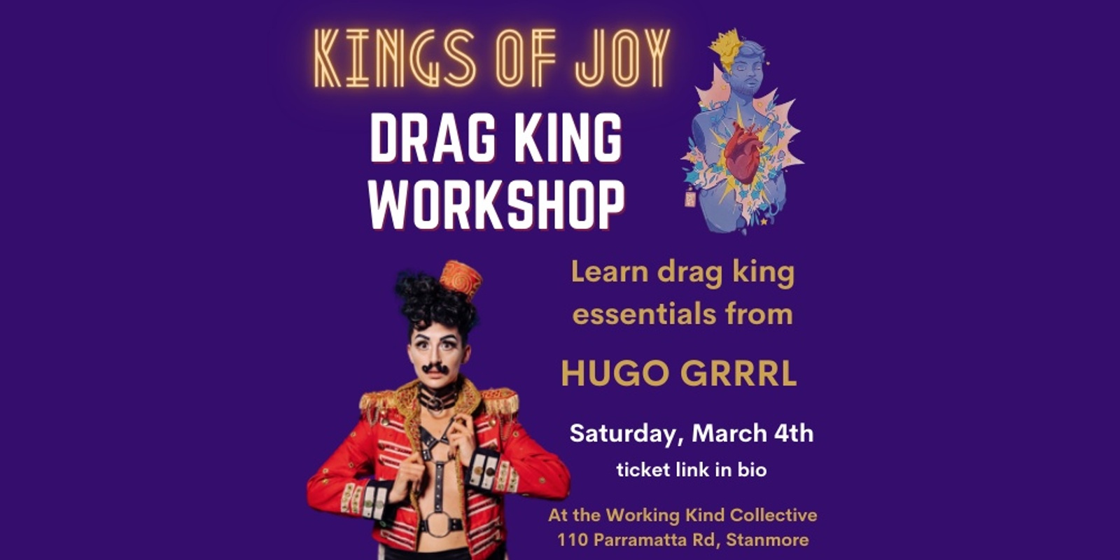 Banner image for Drag Workshop with Hugo Grrrl