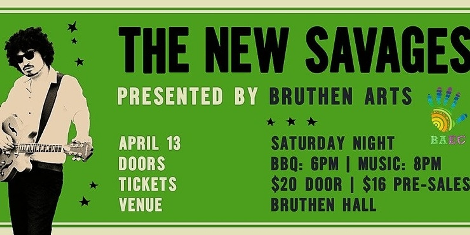Banner image for Bruthen Arts Presents: The New Savages live at Bruthen Hall