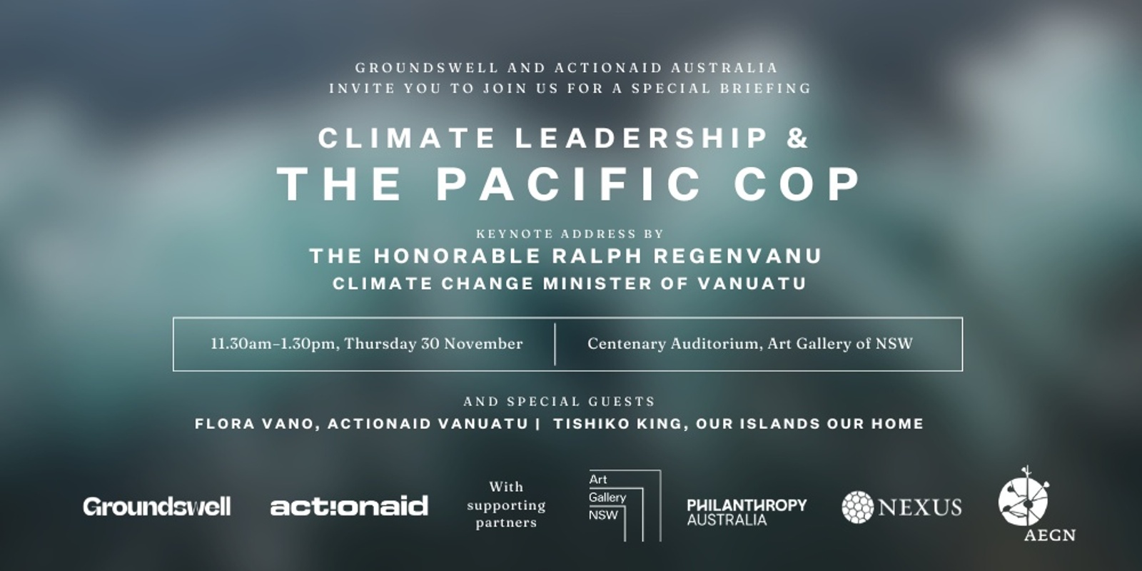 Banner image for CLIMATE LEADERSHIP & THE PACIFIC COP31