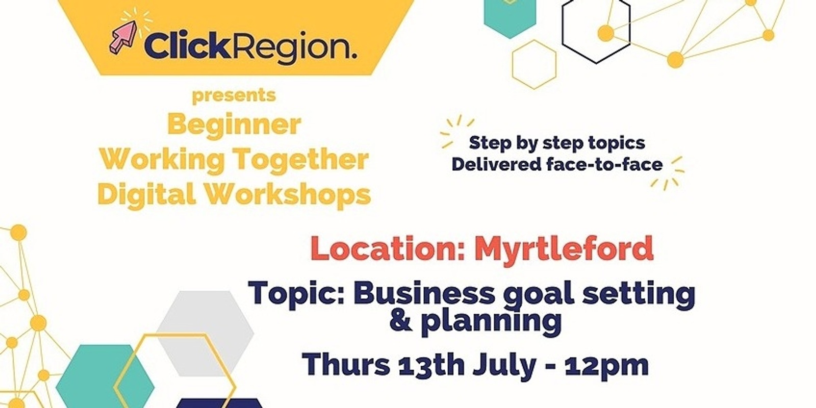 Banner image for Myrtleford Workshop, Business goal setting & planning - Working Together Program