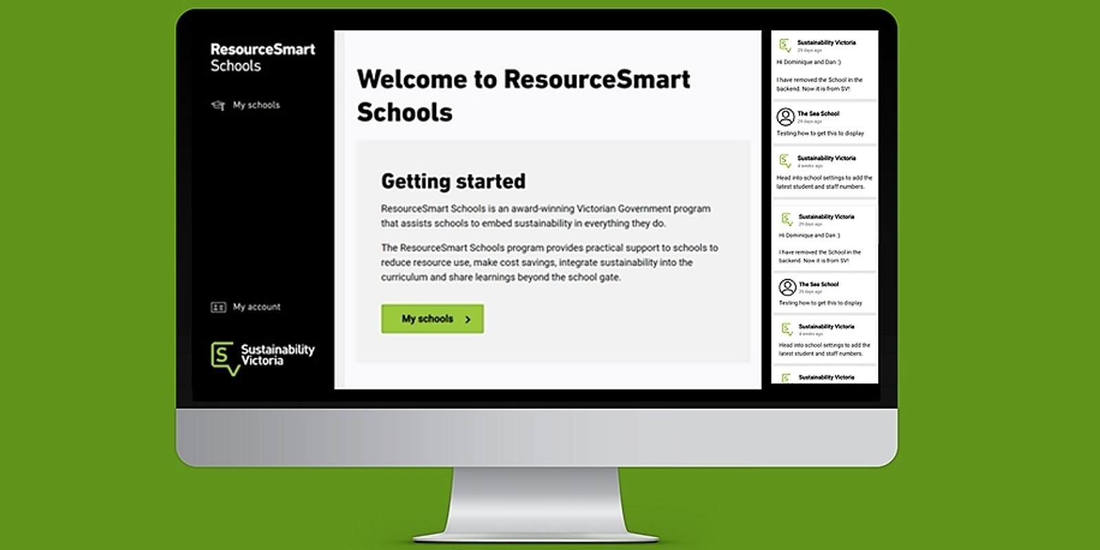 Banner image for New ResourceSmart Schools online system for teachers series