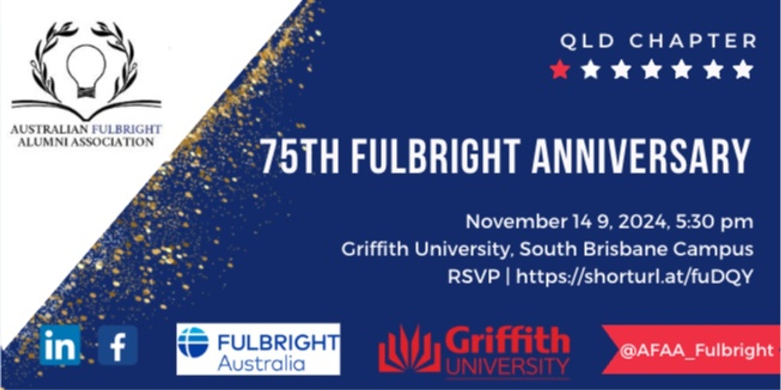 Banner image for Brisbane Fulbright Australia 75th Anniversary Celebration