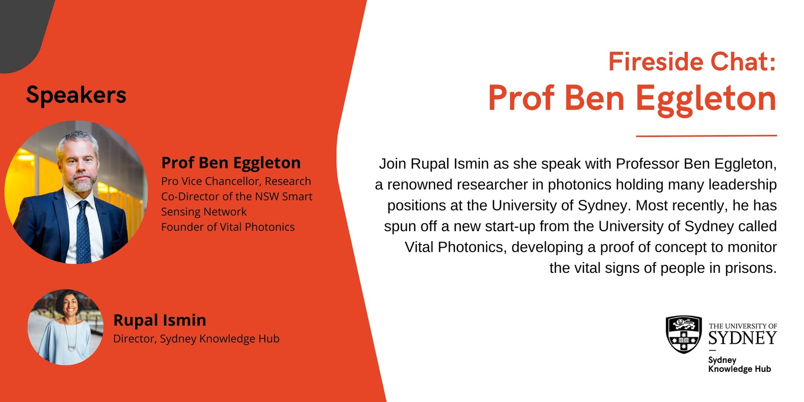 Banner image for Fireside Chat with: Prof Ben Eggleton
