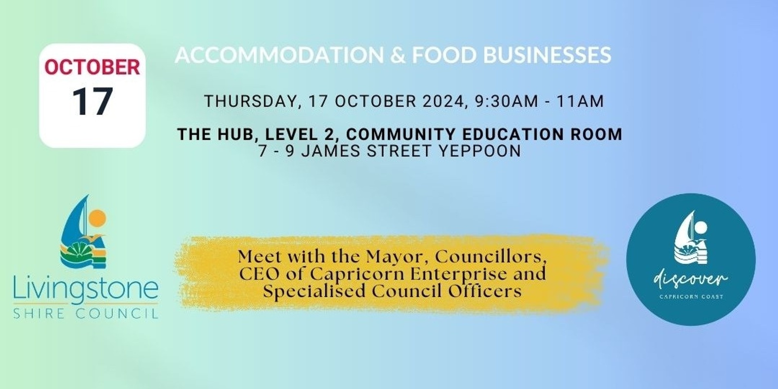 Banner image for Tourism Business Session (Accommodation & Food)