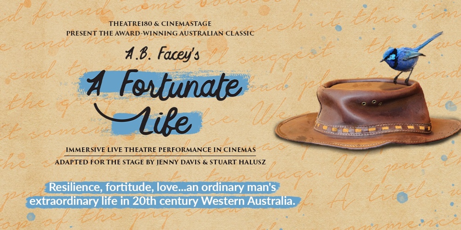 Banner image for A.B. FACEY’S A Fortunate Life, presented by THEATRE 180 and CinemaStage