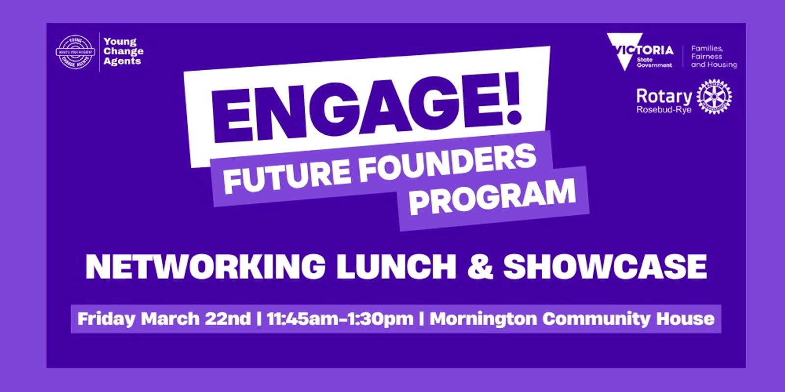 Banner image for Future Founders Youth Incubator - Networking Lunch and Showcase
