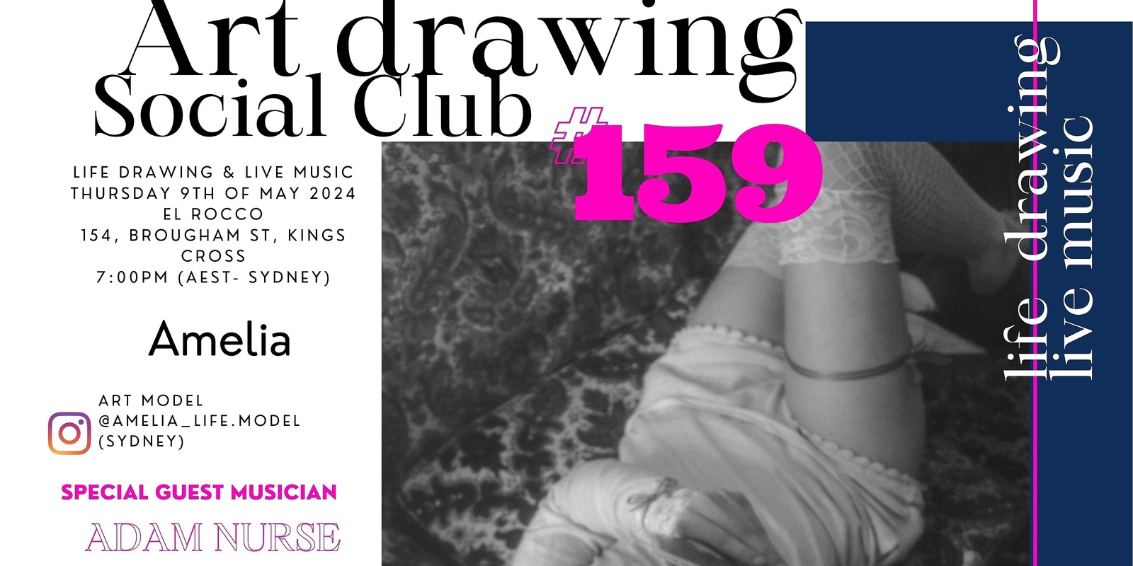Banner image for Art Drawing Live Music Social Club #159
