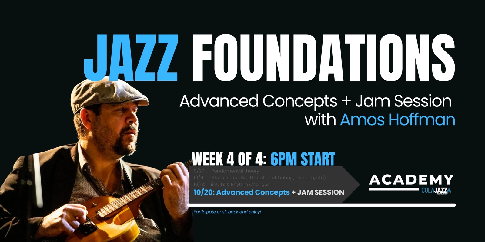 Banner image for ColaJazz Academy: Jazz Foundations with Amos Hoffman