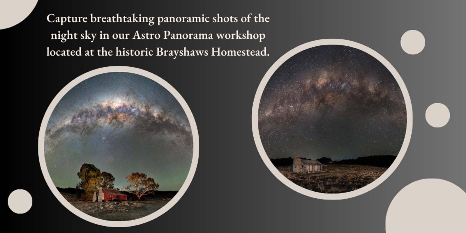 Banner image for Brayshaws Astro Panoramic Photography Workshop