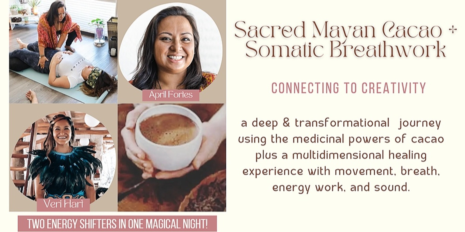 Banner image for Sacred Mayan Cacao + Somatic Breathwork Journey