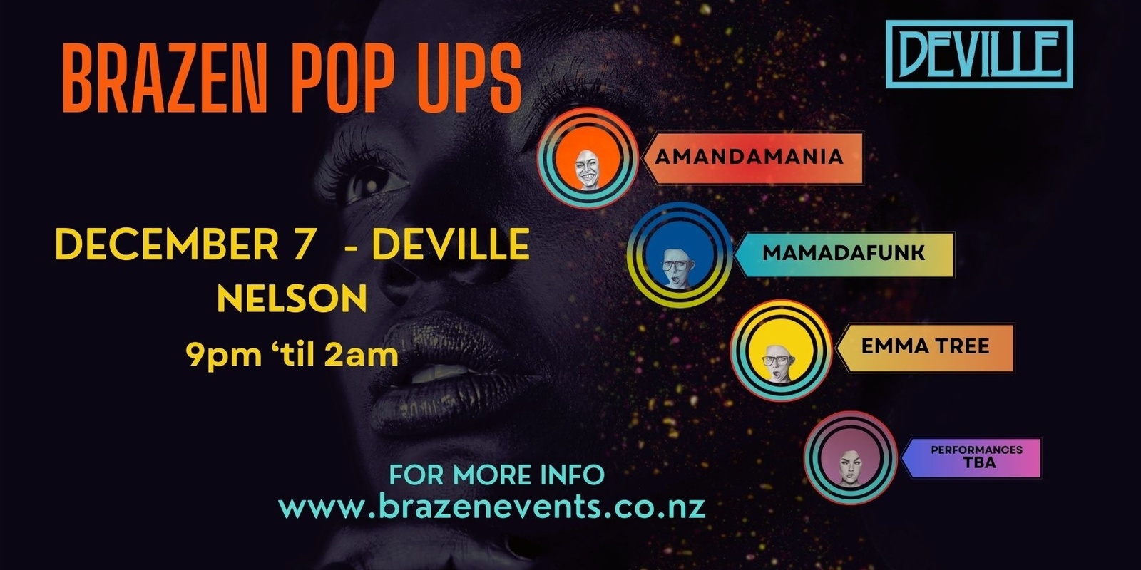 Banner image for Brazen PopUp - Deville, Nelson