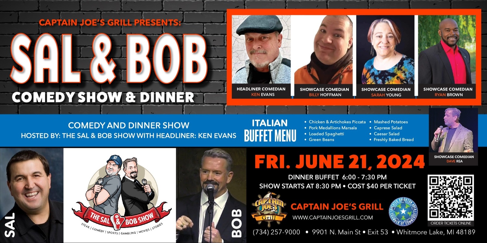 Banner image for THE SAL BOB COMEDY AND DINNER SHOW