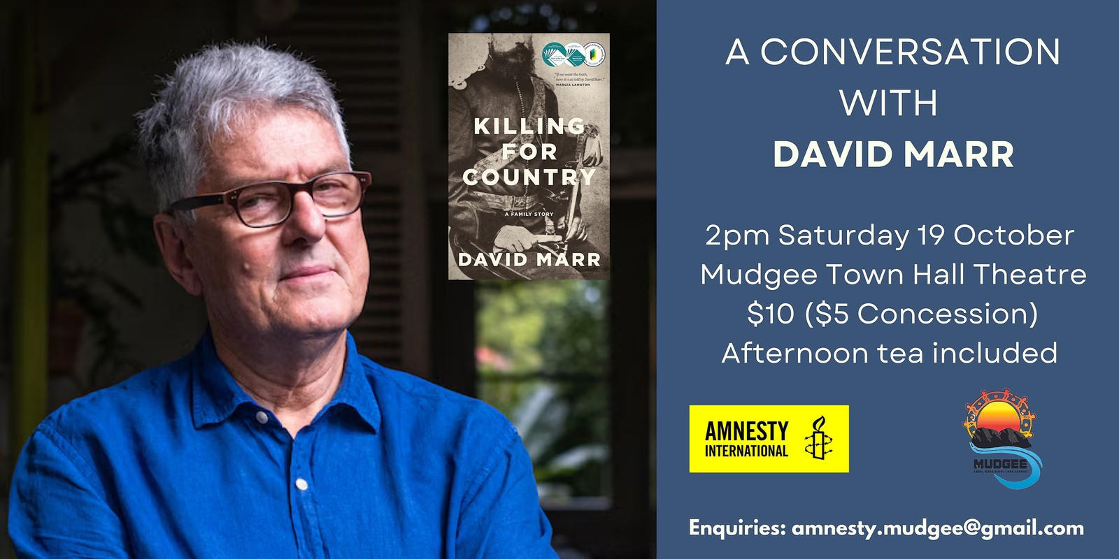 Banner image for MUDGEE - A Conversation with David Marr