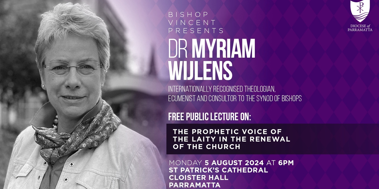 Banner image for SYDNEY Bishop Vincent Presents: Dr Myriam Wijlens