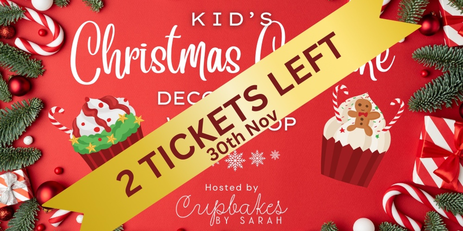 Banner image for ONLY 2 TICKETS LEFT!!! - Kid's Christmas Cupcake Decorating Workshop