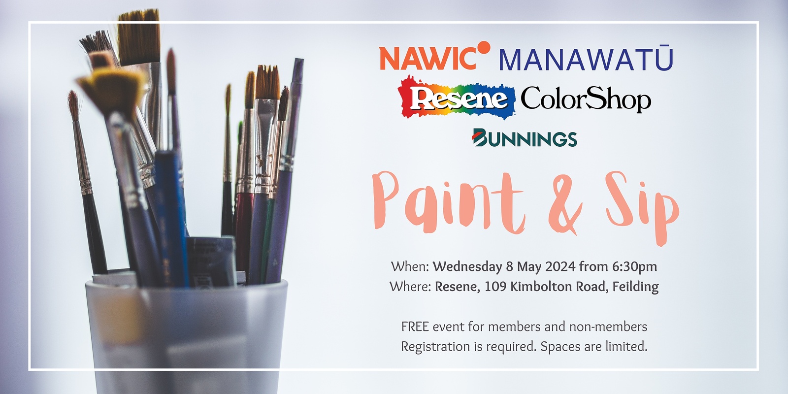 Banner image for NAWIC Manawatū Paint and Sip
