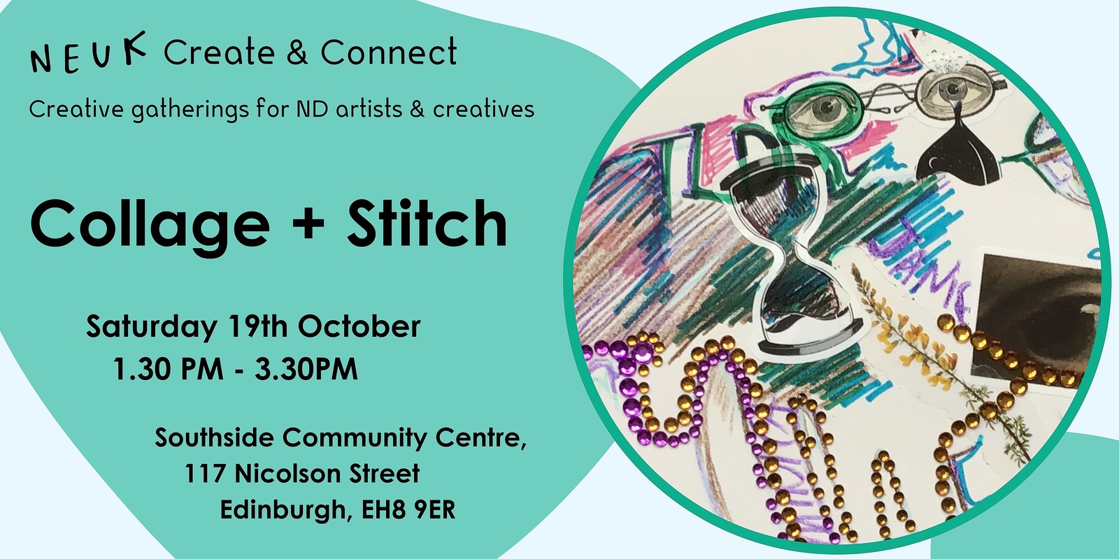 Banner image for Neuk Creative Circles - Collage + Stitch