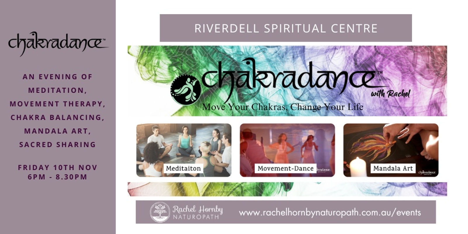 Banner image for Chakradance  - Move Your Chakras - Change Your Life