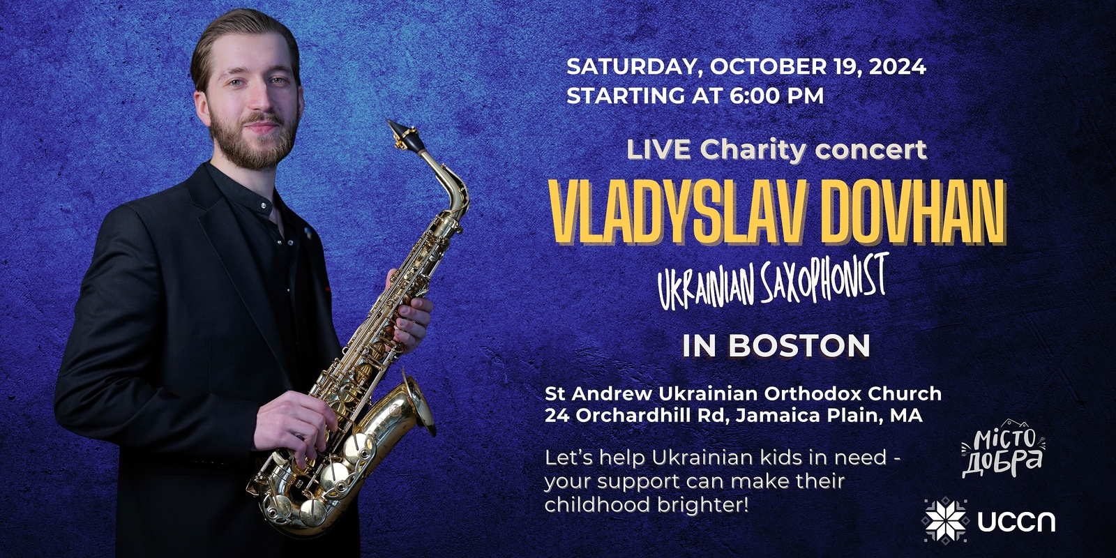 Banner image for VLADYSLAV DOVHAN - Ukrainian saxophonist concert