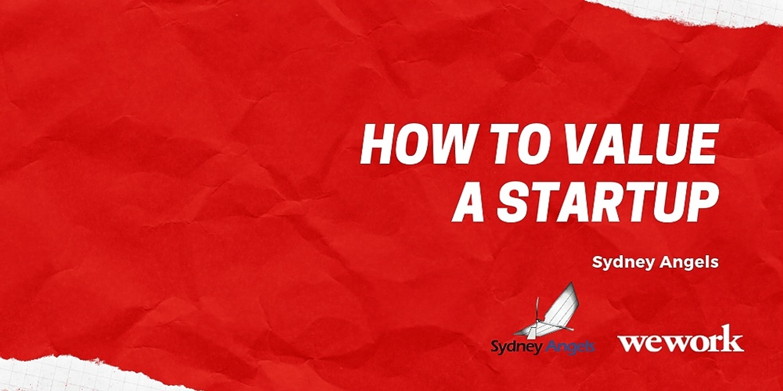 Banner image for Sydney Angels How to Value a Startup