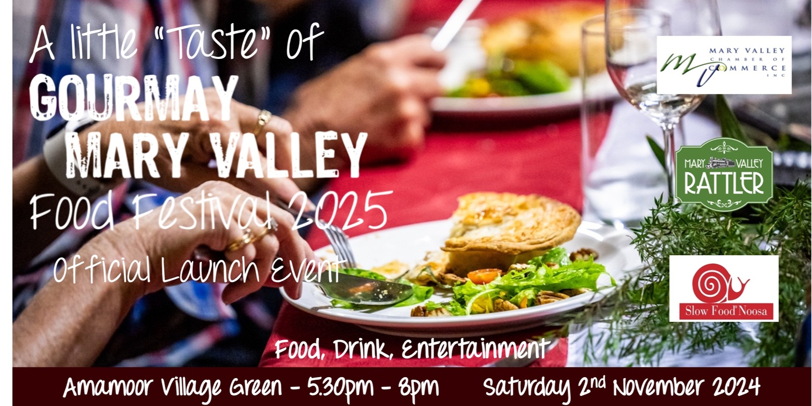 Banner image for A little "Taste" of GourMay Mary Valley Food Festival 2025 - Official Launch