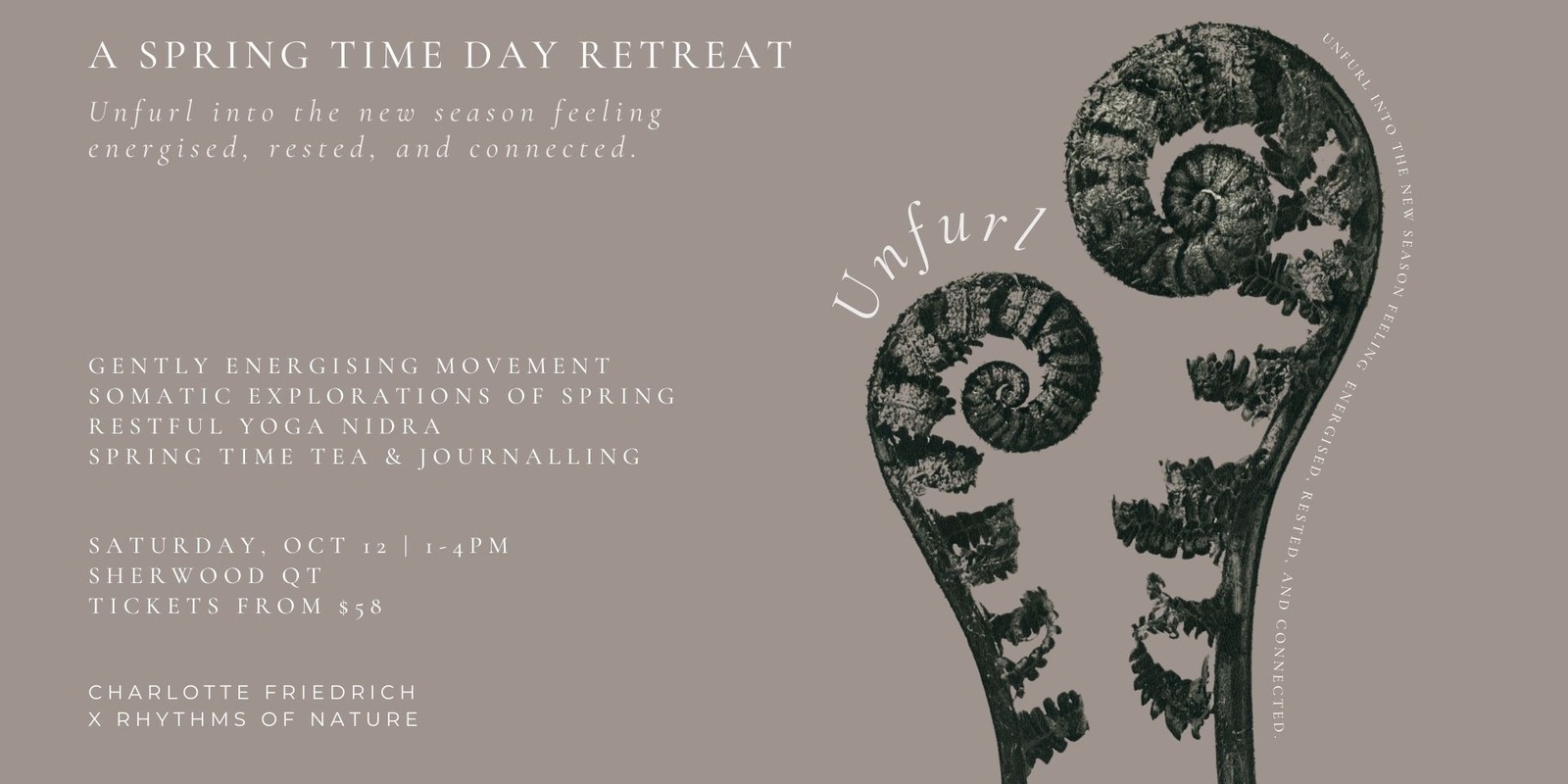 Banner image for Unfurl - Spring Time Day Retreat 