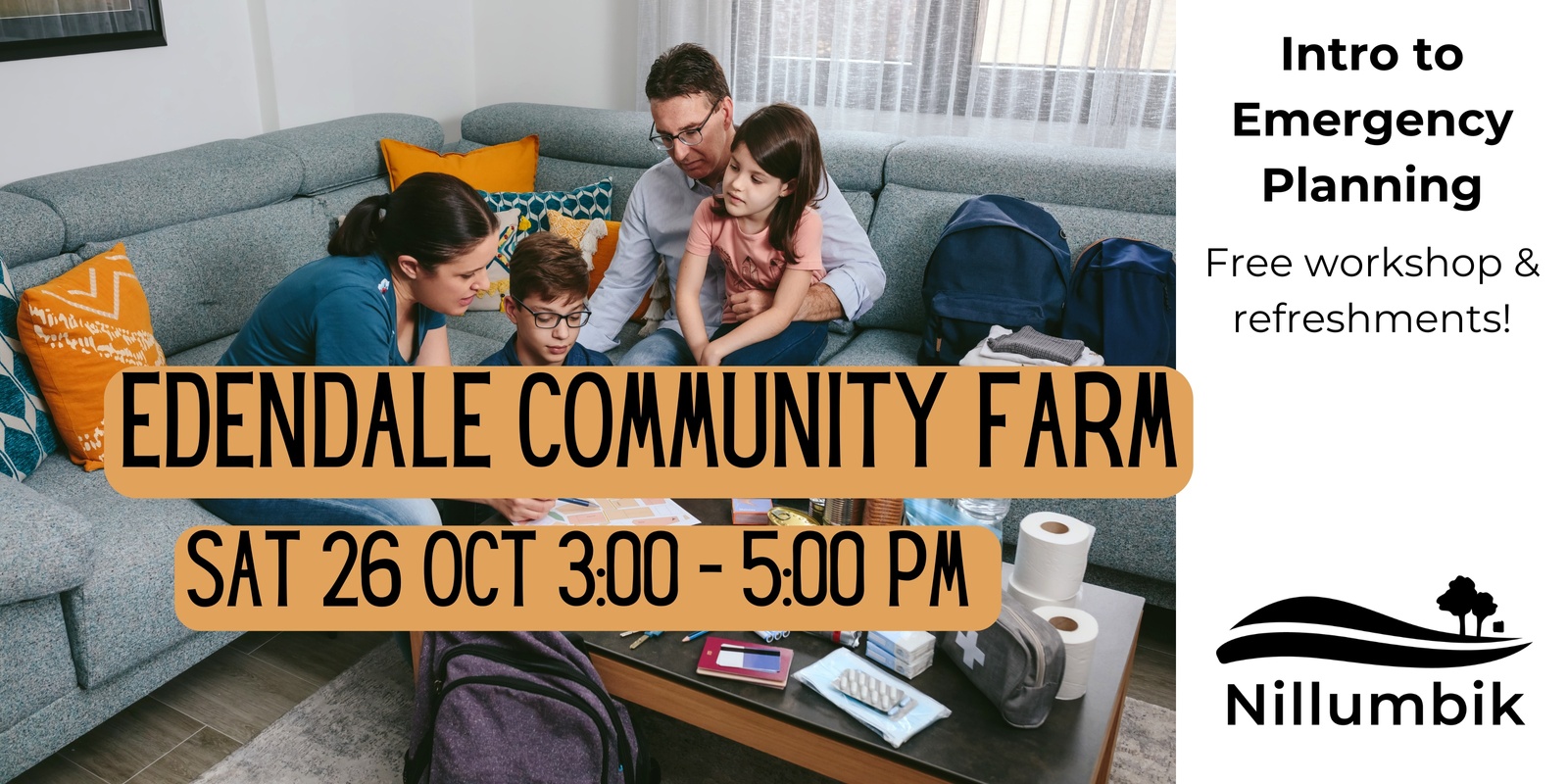 Banner image for Intro to Emergency Planning Workshop - Edendale Community Farm