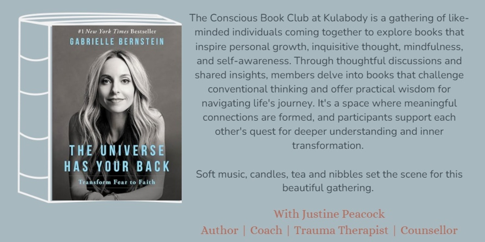 Banner image for Conscious Book Club - The Universe Has Your Back