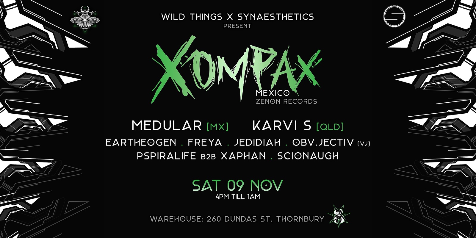 Banner image for Wild Things & Synaesthetics present “XOMPAX”