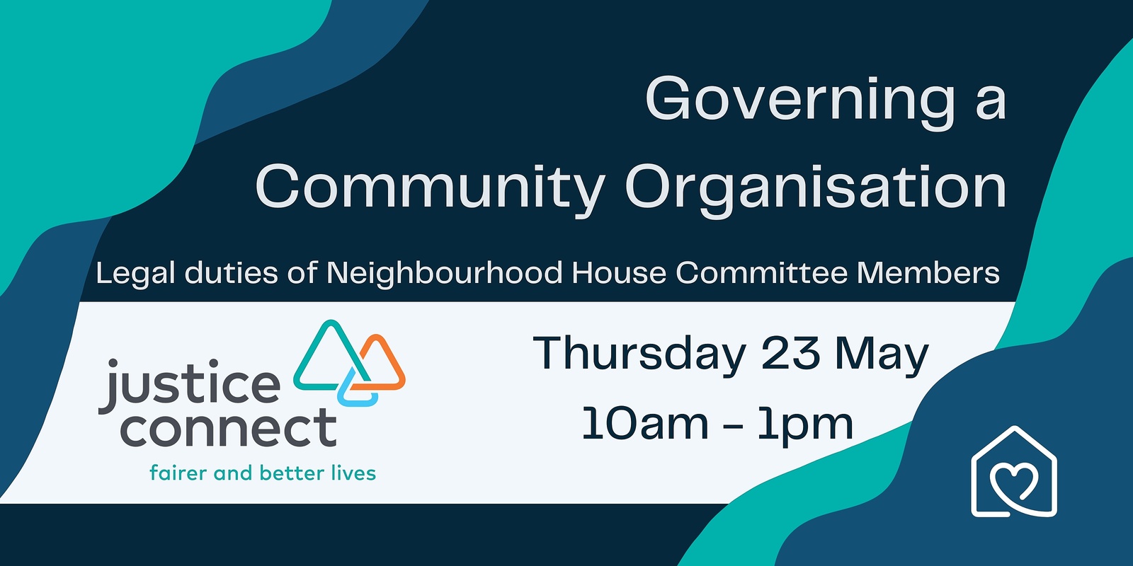 Banner image for Governing a Community Organisation with Justice Connect