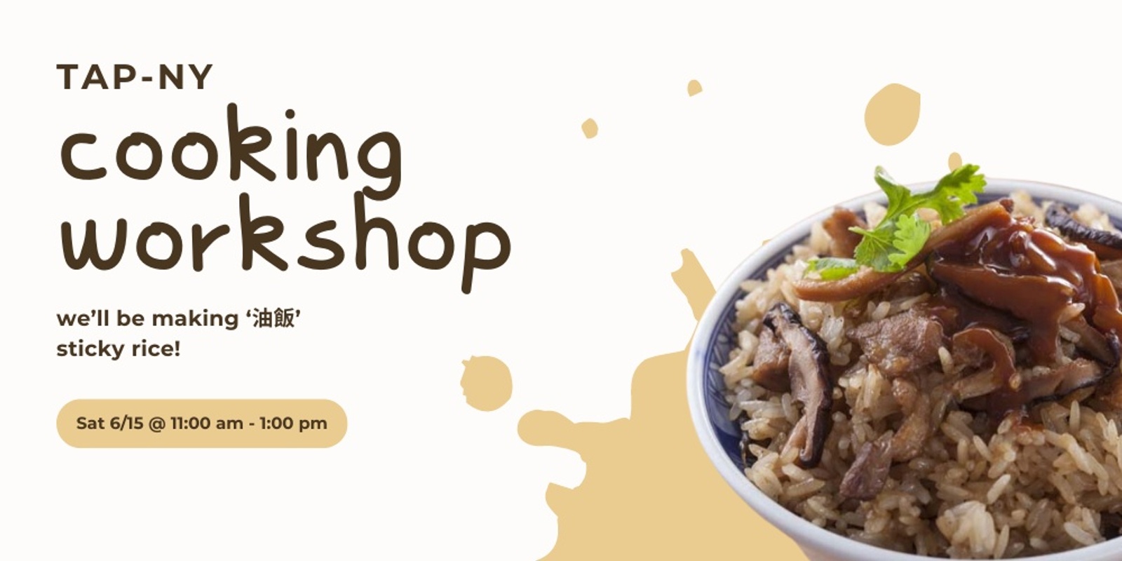 Banner image for TAP-NY Cooking Workshop - Sticky Rice (油飯)