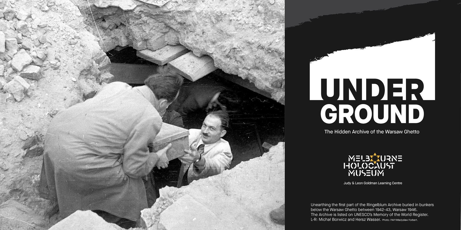 Banner image for Future Gen Exhibition Tour: Underground: The Hidden Archive of the Warsaw Ghetto