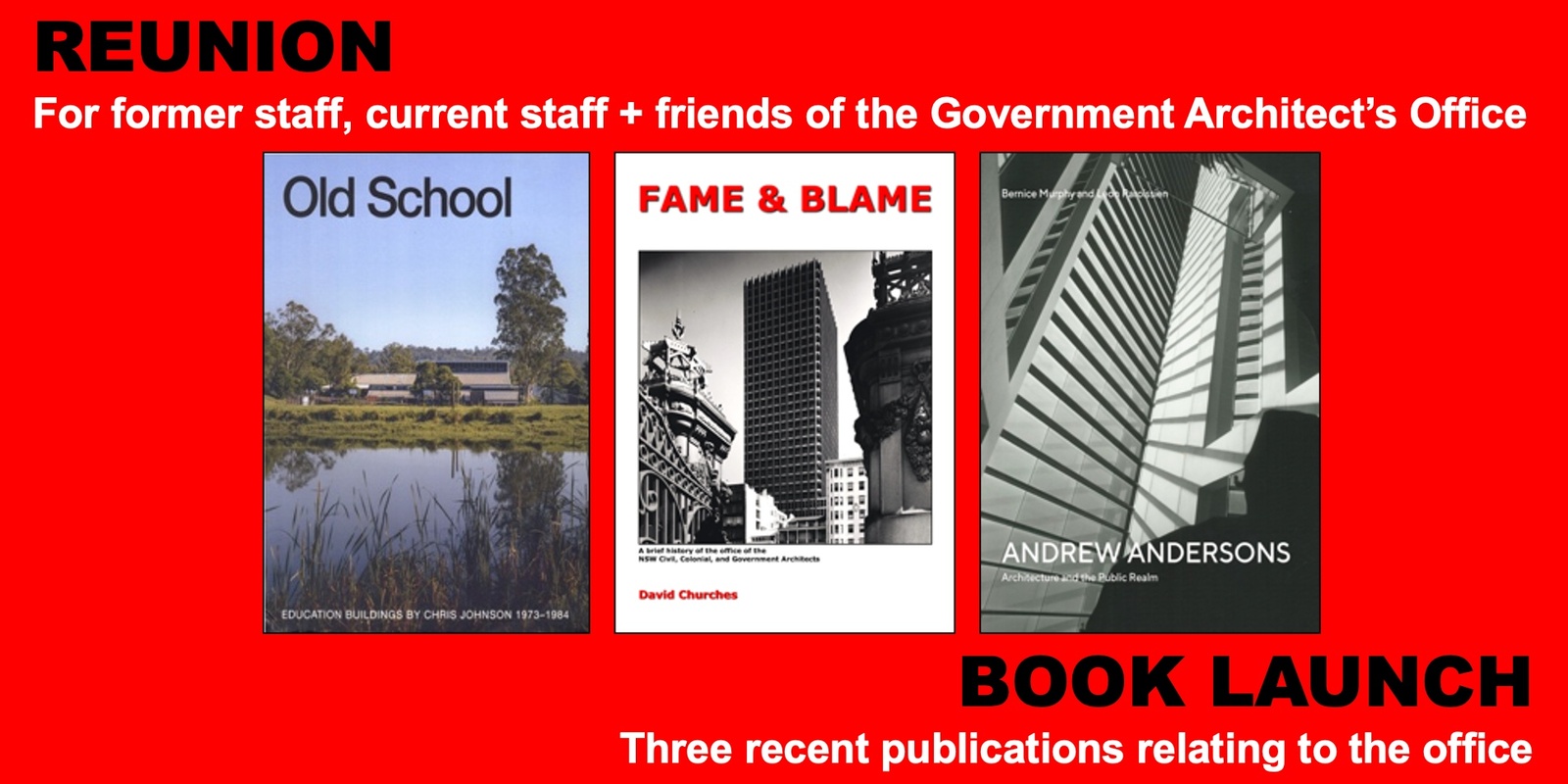 Banner image for Government Architects Branch Book launch and reunion