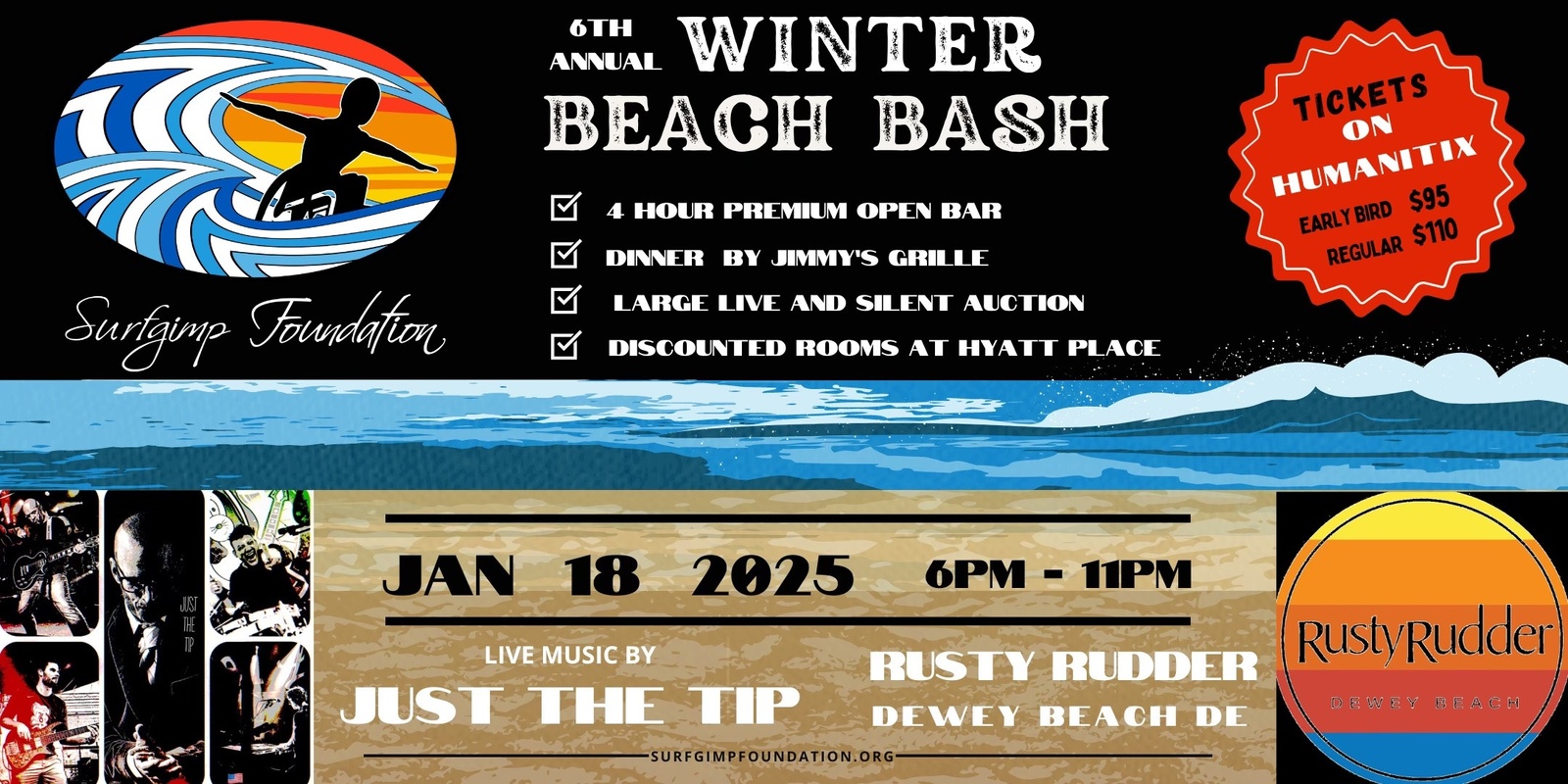 Banner image for 6th Annual Surfgimp Foundation Winter Beach Bash