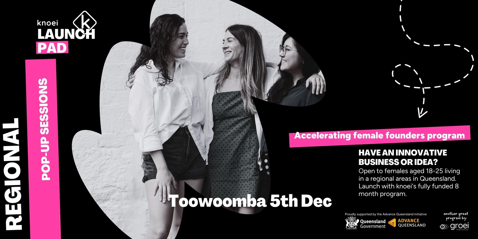 Banner image for Toowoomba | Knoei Launch Pad: Accelerating Female Founders Program Regional Pop-up Session