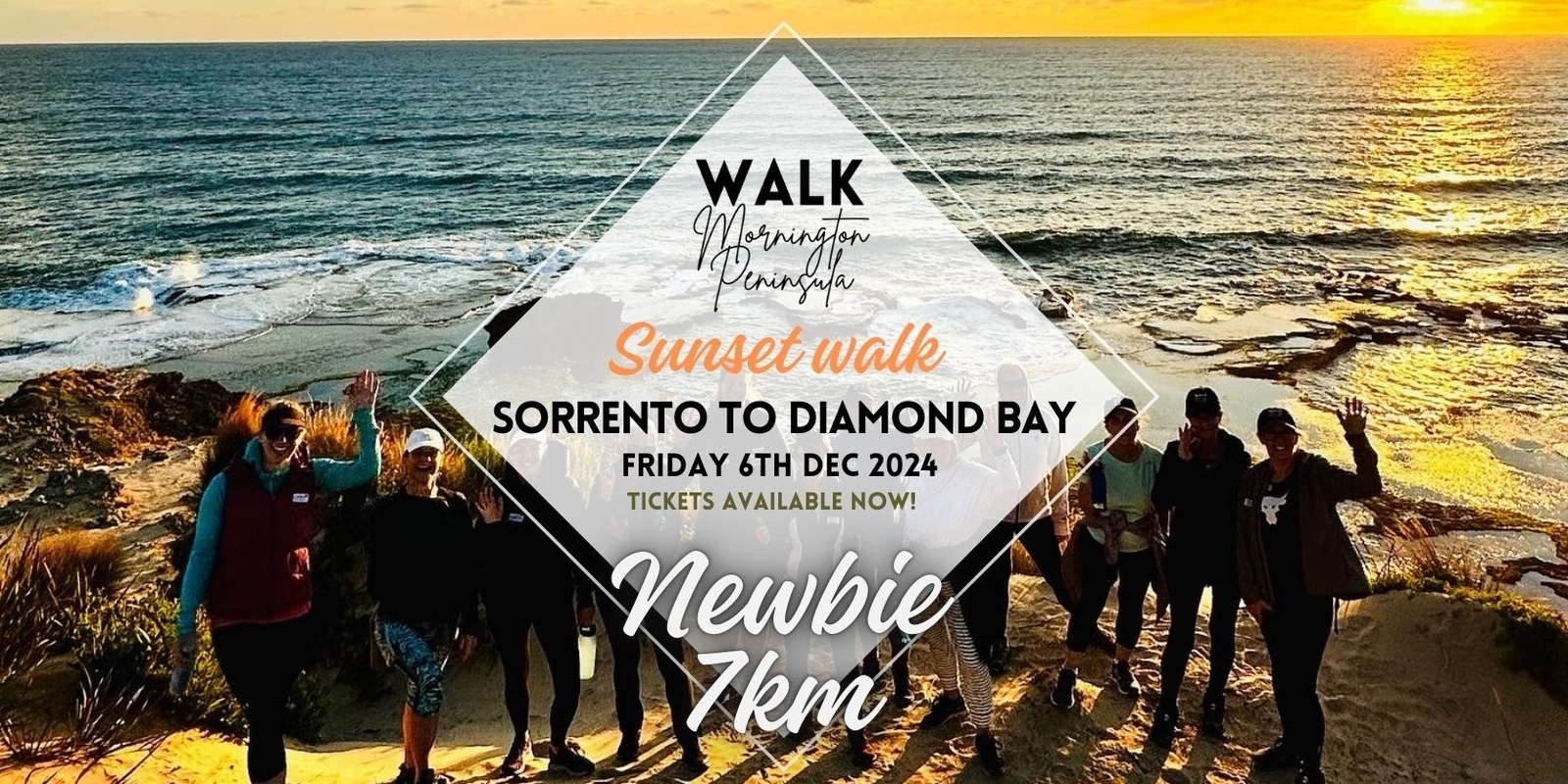 Banner image for Sorrento to Diamond Bay Sunset walk - Newbie 7km