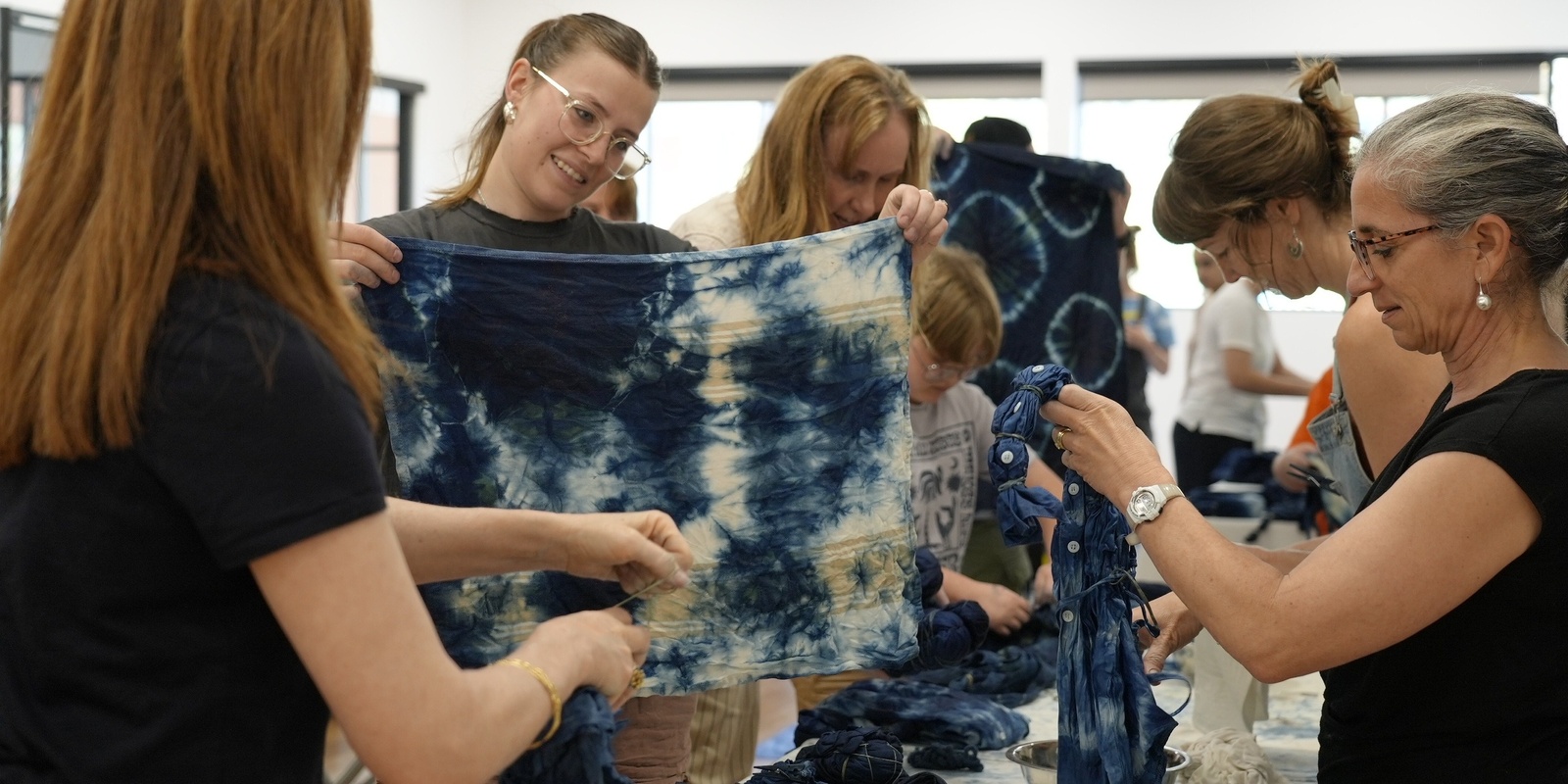 Banner image for Thinking Green: clay resist and indigo dyeing at Midland