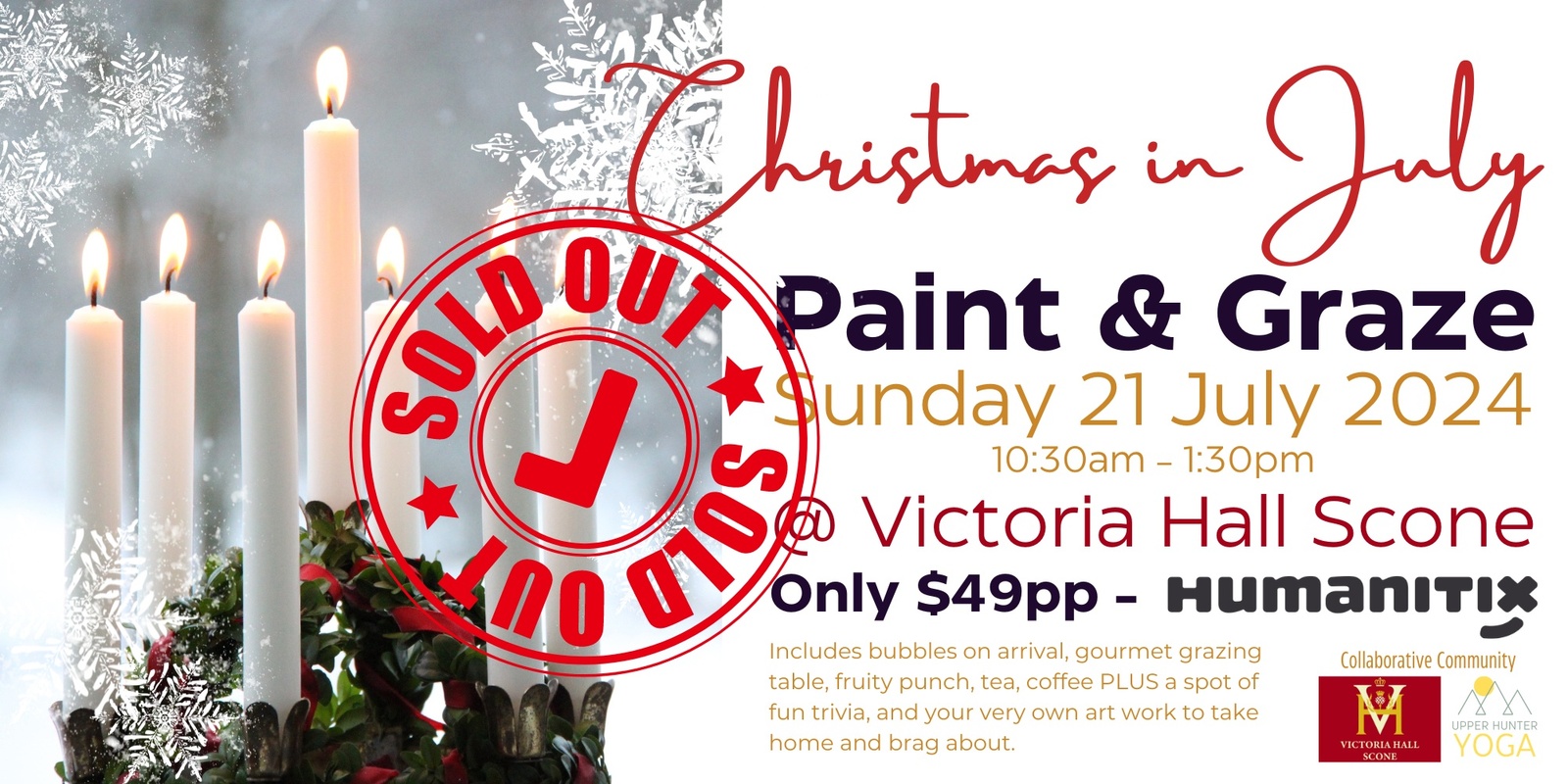 Banner image for Scone's Own Paint & Graze: Christmas In July