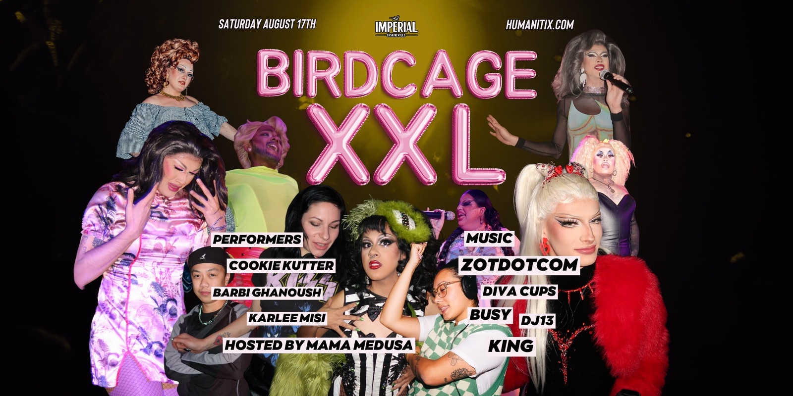 Banner image for ☆ BIRDCAGE XXL ☆ SATURDAY AUGUST  17 ☆