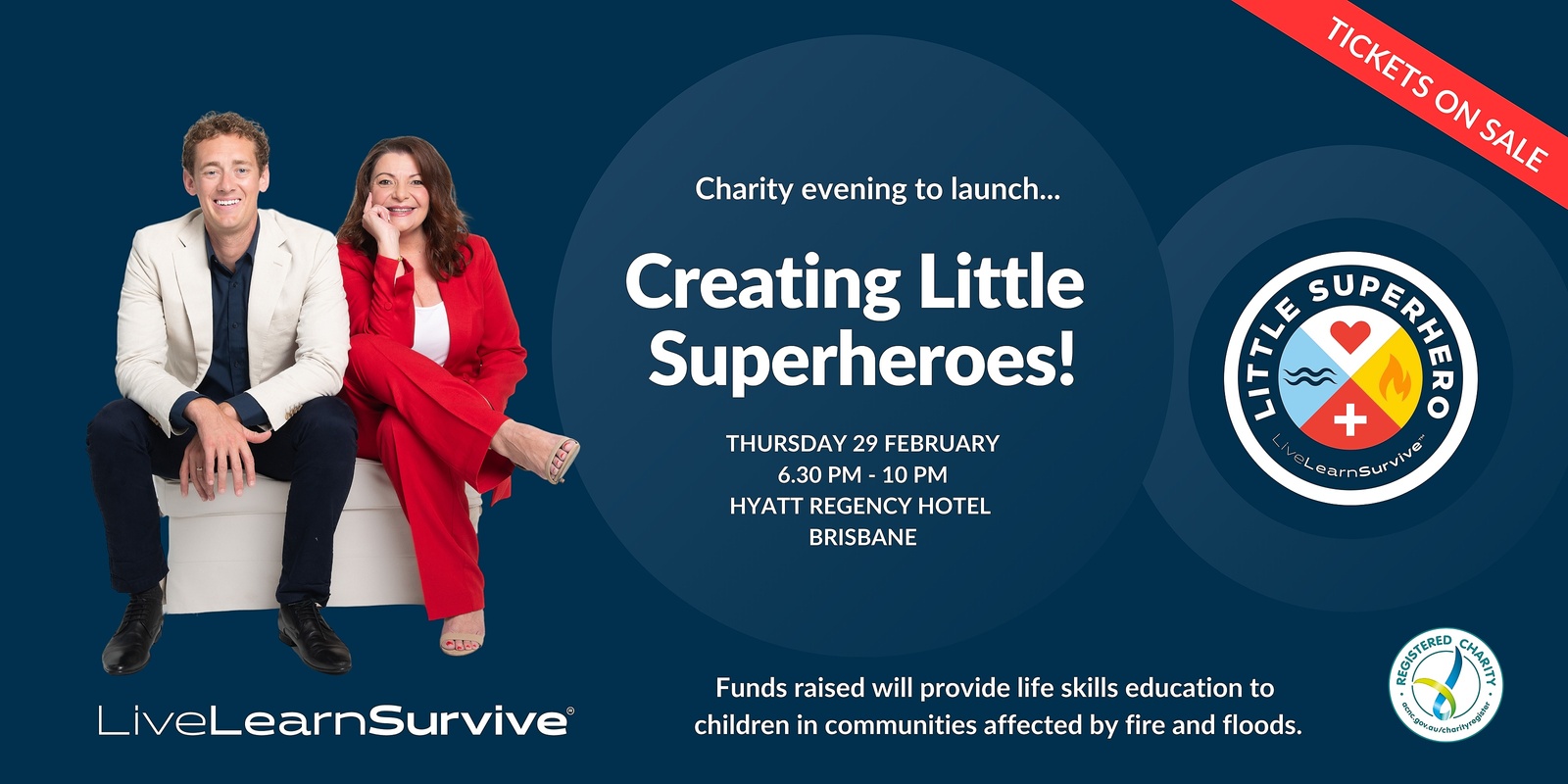 Banner image for Live Learn Survive's  'Creating Little Superheroes' launch and charity evening.