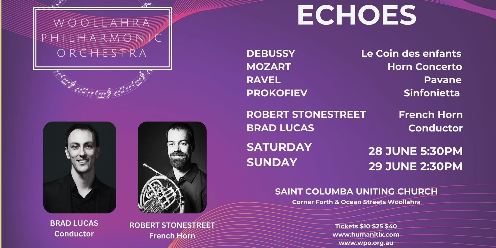 Banner image for Echoes - Woollahra Philharmonic Orchestra