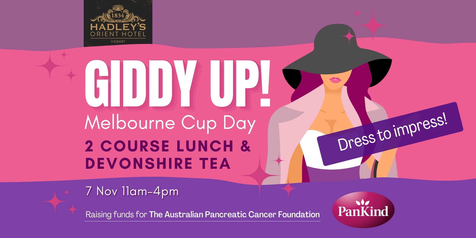 Banner image for World Pancreatic Cancer Awareness Month Melbourne Cup Lunch 2023