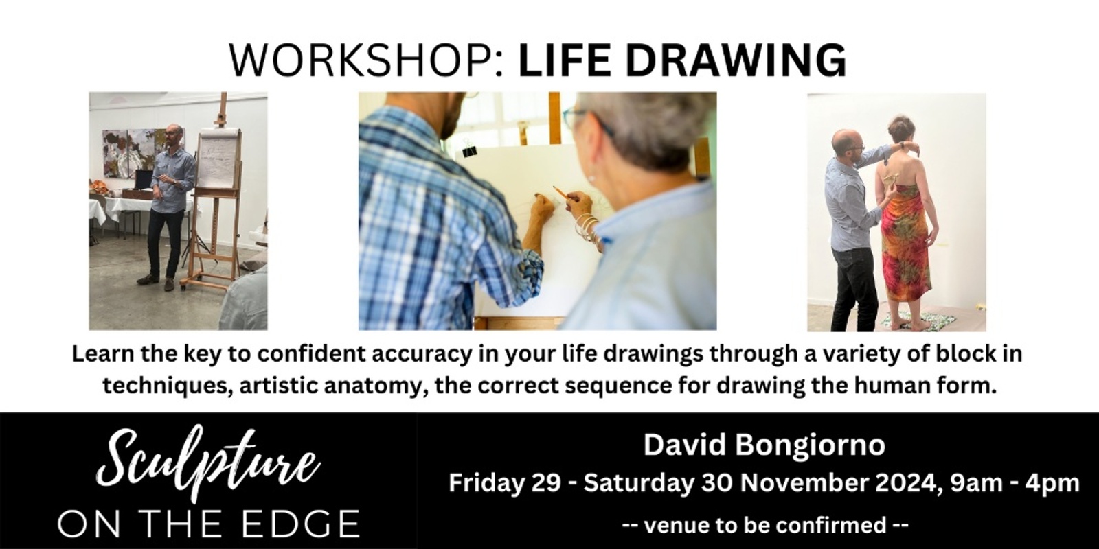 Banner image for Workshops 2024 - Friday 29 November - David Bongiorno - Life Drawing